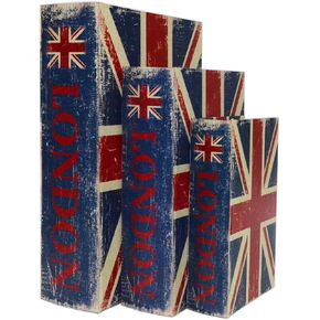 Paperboard Suitcases, Set of 3 – Nesting Storage Gift Boxes for Birthday Wedding Christmas Nursery Office Decoration Displays Toys Photos (Green)