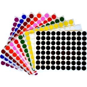 Royal Green Color Coding Labels in 10 Assorted Colors, Small Circle Labels Stickers for Easy Organizing, Supplies, Boxes, Inventory for Office & Home - 20 Sheets, 1/2 Inch, 1600-Pack