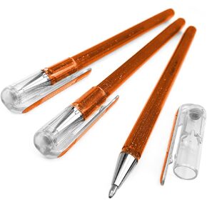 Pentel Hybrid - Dual Metallic - Liquid Gel Rollerball Pen - K110 - Pack of 3 - Gold