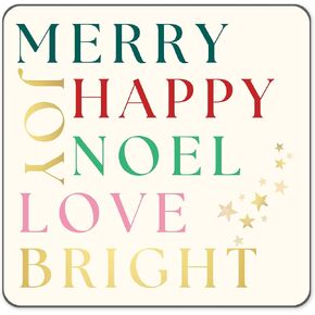 Mobiusea Creation Modern Square Stickers Gold Foil Christmas Stickers | 1.4 inch | Gold Foil | Waterproof 135-Pack Christmas Stickers for Cards, Christmas Envelope Seals and Christmas Labels Stickers