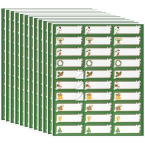 1500 Pcs Christmas Address Labels 1 x 2.5 Inch Printable Mailing Label Self Adhesive Snowflake Santa Stickers Design Winter Gift Tags Compatible with Laser and Inkjet(30 Per Sheet)
