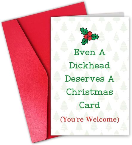 Santa Hat Christmas Card for Her, Female Friend Funny Christmas Card, Merry Christmas Card for Women, Santa Knows in Saudi Arabia