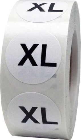 XL Clothing Labels Round Circle Stickers for Retail Apparel 3/4 Inch 500 Adhesive Stickers in Saudi Arabia