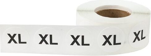 XL Clothing Labels Round Circle Stickers for Retail Apparel 3/4 Inch 500 Adhesive Stickers in Saudi Arabia