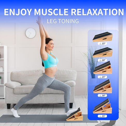 Professional Slant Board,Calf Stretcher Slant Board, 5 Positions Adjustable Slant Board for Calf Stretching Incline Board for Calf Stretching in Kuwait