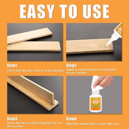 30g Wood Glue - Instantly Strong Adhesive for Bonding Wood, Oak, Furniture, Crafts & More - Ideal for Woodworking & DIY Projects in Saudi Arabia