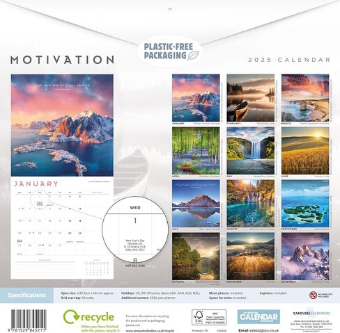 2025 Motivation Wall calendar: Plastic Free Packaging in Saudi Arabia