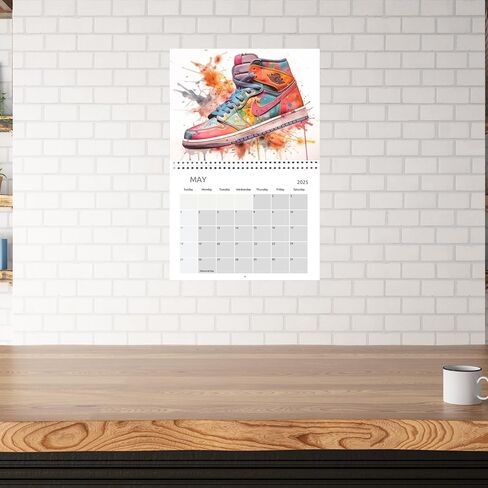 Brktr Art & Design - 2025 Hypebeast Sneaker Wall Calendar Legendary Sneaker Watercolor Art, 8.7x11 Inch Posters for Sneakerheads & Basketball Fans! in Saudi Arabia