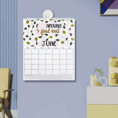 Here We Go Again 2025 Calendar, Fun Here We Go Again Calendar, Hanging Month Hanging Calendar, Match Your Witty Personality, Novelty Planning Wall Calendar Note Pads for Home Office in Saudi Arabia