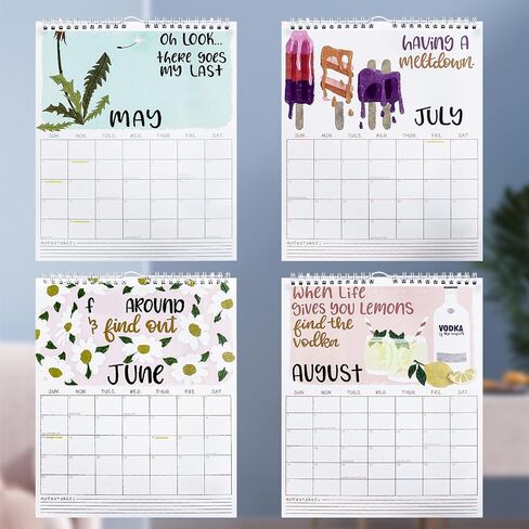 Here We Go Again 2025 Calendar, Fun Here We Go Again Calendar, Hanging Month Hanging Calendar, Match Your Witty Personality, Novelty Planning Wall Calendar Note Pads for Home Office in Saudi Arabia