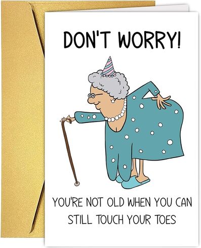 Rude Birthday Card Friendship Card for Woman, Funny Getting Older Card for Friends Bestie Family Wife, Gag 50th 60th 70th 80th 90th Birthday Gift Mom Grandma, Happy Birthday Card Old Age Women in Saudi Arabia