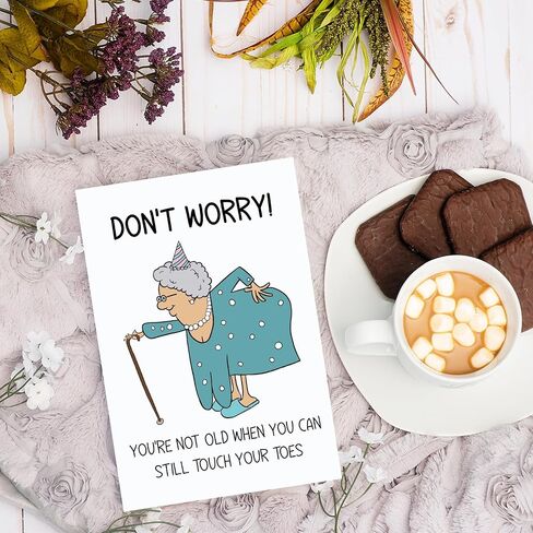 Rude Birthday Card Friendship Card for Woman, Funny Getting Older Card for Friends Bestie Family Wife, Gag 50th 60th 70th 80th 90th Birthday Gift Mom Grandma, Happy Birthday Card Old Age Women in Saudi Arabia
