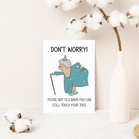 Rude Birthday Card Friendship Card for Woman, Funny Getting Older Card for Friends Bestie Family Wife, Gag 50th 60th 70th 80th 90th Birthday Gift Mom Grandma, Happy Birthday Card Old Age Women in Saudi Arabia