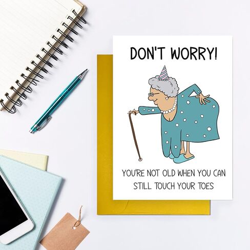 Rude Birthday Card Friendship Card for Woman, Funny Getting Older Card for Friends Bestie Family Wife, Gag 50th 60th 70th 80th 90th Birthday Gift Mom Grandma, Happy Birthday Card Old Age Women in Saudi Arabia