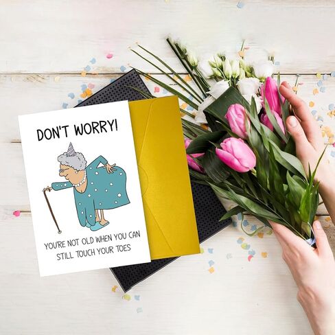 Rude Birthday Card Friendship Card for Woman, Funny Getting Older Card for Friends Bestie Family Wife, Gag 50th 60th 70th 80th 90th Birthday Gift Mom Grandma, Happy Birthday Card Old Age Women in Saudi Arabia