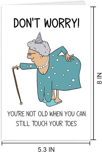 Rude Birthday Card Friendship Card for Woman, Funny Getting Older Card for Friends Bestie Family Wife, Gag 50th 60th 70th 80th 90th Birthday Gift Mom Grandma, Happy Birthday Card Old Age Women in Saudi Arabia
