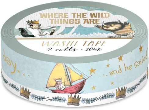 Paper House Productions حيث يتم وضع The Wild Things على لفافتين من شريط واشي المزخرف بالرقائق المعدنية لسكرابوكينغ والحرف اليدوية - المشاهد المفضلة in Saudi Arabia