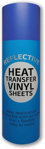 Craftables Orange Reflective Iron On Heat Transfer Vinyl 5 Sheets | Metallic, Reflective Finish - Great for Safety in Saudi Arabia