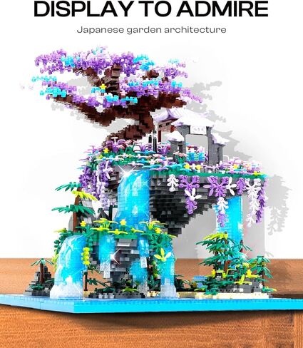 مجموعة هندسة شجرة زهور بونساي الكبيرة للأولاد 8-14 مجموعة بناء منزل شجرة الكرز اليابانية المضيئة مع صندوق ألعاب للبالغين للأولاد والبنات من عمر 8 إلى 12 عامًا، جسيمات دقيقة 2.5 مم in Kuwait