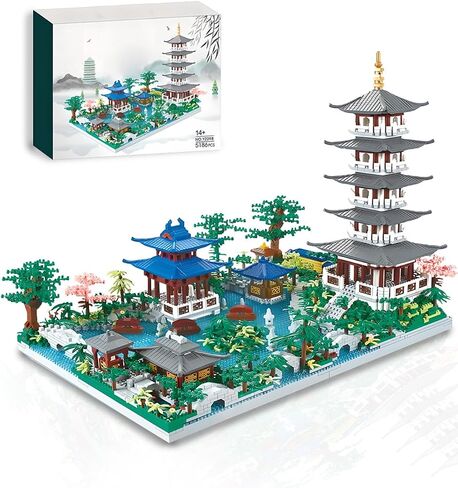 Big Bonsai Flowers Tree Architecture Set for Boys 8-14 Lighting Japanese Cherry Blossom Tree House Building Kit with Box for Adults Toys for Boys/Girls Age 8-12, 2.5mm MICROPARTICLE in Saudi Arabia