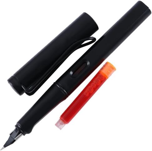 10 Pcs Black Fountain Pen Ink Cartridges Refill Fountain Pen Refills Pen Cartridge Ink Pen Refills for 3.4 mm Bore Diameter Calligraphy Pen Office Products in Saudi Arabia