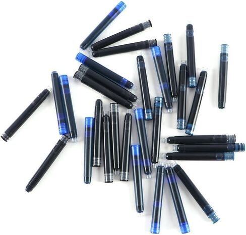 10 Pcs Black Fountain Pen Ink Cartridges Refill Fountain Pen Refills Pen Cartridge Ink Pen Refills for 3.4 mm Bore Diameter Calligraphy Pen Office Products in Saudi Arabia