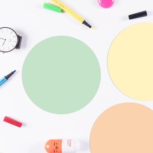 Lincia 24 Pack Colorful Erase Dots Circles 10.5 Inch Removable Vinyl Spot Dry Erase Desktop Writing Spots Set for Classroom Table Teacher Students School Home Desk Wall(Bohemian Colors) in Kuwait