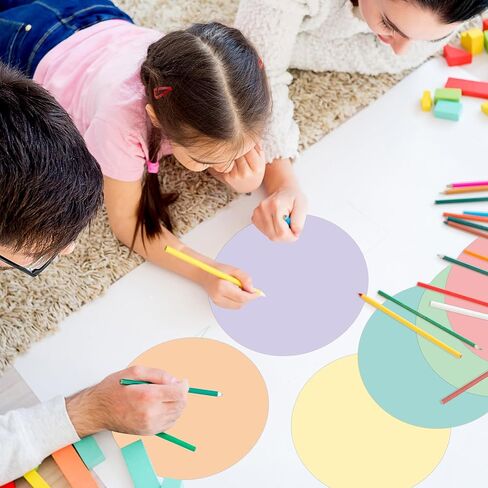 Lincia 24 Pack Colorful Erase Dots Circles 10.5 Inch Removable Vinyl Spot Dry Erase Desktop Writing Spots Set for Classroom Table Teacher Students School Home Desk Wall(Bohemian Colors) in Kuwait