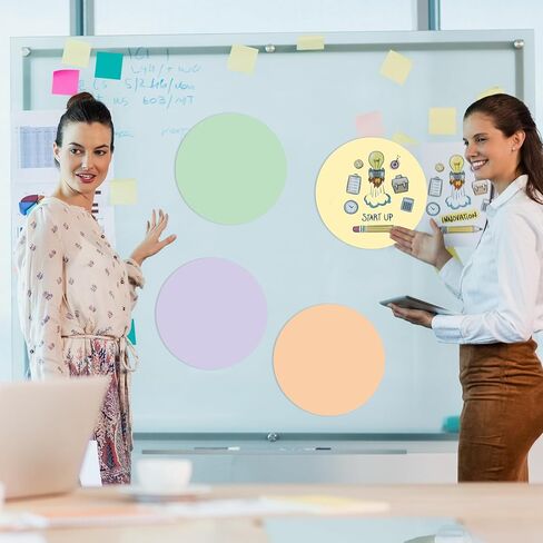Lincia 24 Pack Colorful Erase Dots Circles 10.5 Inch Removable Vinyl Spot Dry Erase Desktop Writing Spots Set for Classroom Table Teacher Students School Home Desk Wall(Bohemian Colors) in Kuwait