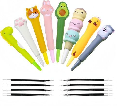 Kawaii Pens Cute Fun Squishy Gel Ink Pens for Girls Stationary Cool Pens Gifts for Tweens Girls Christmas Stocking Fillers Party Favor 8 Pcs in Saudi Arabia