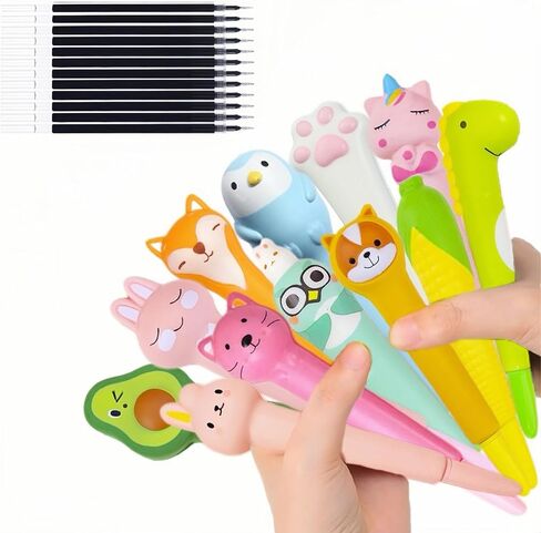 Kawaii Pens Cute Fun Squishy Gel Ink Pens for Girls Stationary Cool Pens Gifts for Tweens Girls Christmas Stocking Fillers Party Favor 8 Pcs in Saudi Arabia
