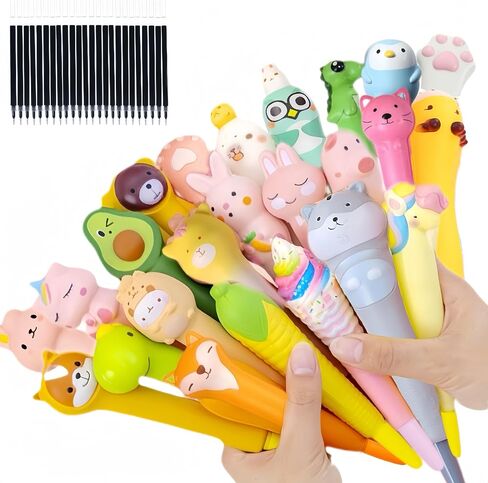Kawaii Pens Cute Fun Squishy Gel Ink Pens for Girls Stationary Cool Pens Gifts for Tweens Girls Christmas Stocking Fillers Party Favor 8 Pcs in Saudi Arabia