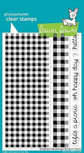 LAWN FAWN Clear Stamps 4"X6"-Gingham Backdrops in Saudi Arabia