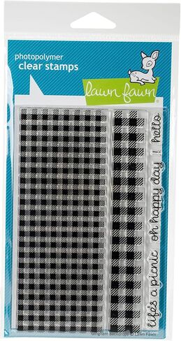 LAWN FAWN Clear Stamps 4"X6"-Gingham Backdrops in Saudi Arabia