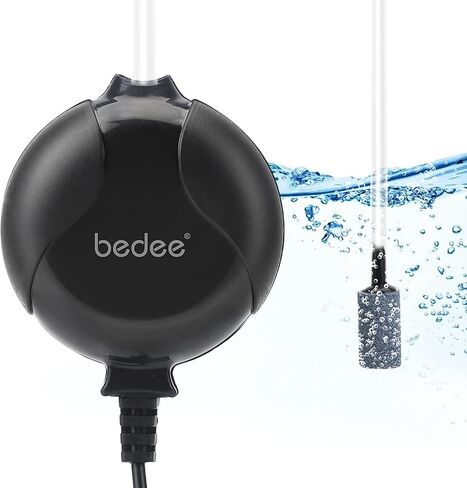 مضخة هواء معلقة لحوض السمك: مضخة هواء صامتة لخزان الأسماك، توفير الطاقة العالية، ملحقات حوض السمك خفيفة الوزن لخزان الأسماك مع صمام فحص حجر الهواء 1-15 جالون فقاعات خزان الأسماك 1 وات in Kuwait