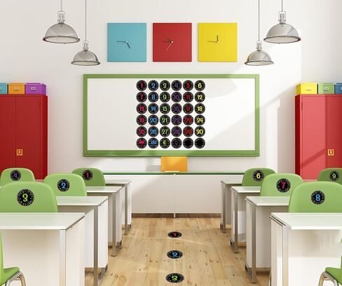 FaCraft Confetti Number Spot Markers Stickers Line Up Spots for Classroom Floor Classroom Line-up Stickers Number Spot Stickers Markers for Teacher Kindergarten Preschool Elementary Classroom Decor in Saudi Arabia