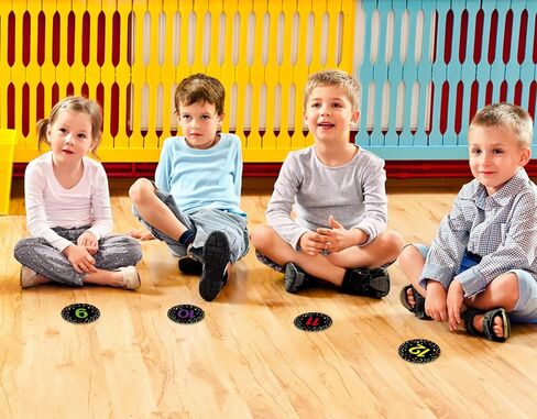 FaCraft Confetti Number Spot Markers Stickers Line Up Spots for Classroom Floor Classroom Line-up Stickers Number Spot Stickers Markers for Teacher Kindergarten Preschool Elementary Classroom Decor in Saudi Arabia