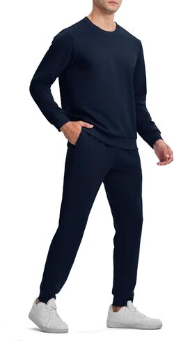 TBMPOY Mens Tracksuits 2 Piece Set Sweatsuits Long Sleeve Tops Jogger Pants Track Sweat Suits Casual Athletic Outfits Royal Blue M in Kuwait