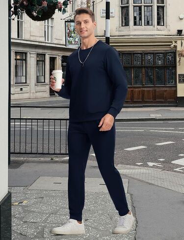 TBMPOY Mens Tracksuits 2 Piece Set Sweatsuits Long Sleeve Tops Jogger Pants Track Sweat Suits Casual Athletic Outfits Royal Blue M in Kuwait