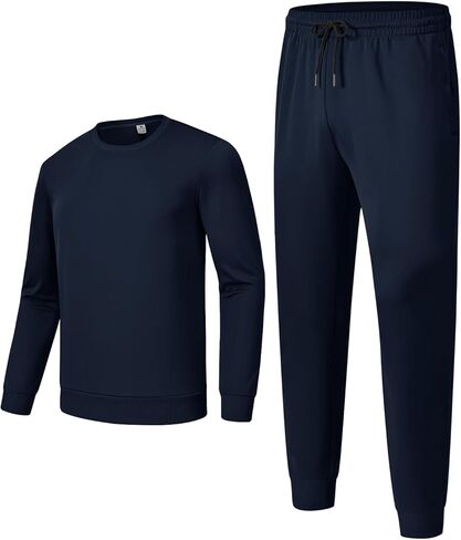 TBMPOY Mens Tracksuits 2 Piece Set Sweatsuits Long Sleeve Tops Jogger Pants Track Sweat Suits Casual Athletic Outfits Royal Blue M in Kuwait