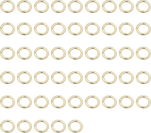 50 Pcs Spring O Rings, Zinc Alloy Round Carabiner Snap, Metal Spring Snap Clips Buckles for DIY Craft, Keyring in Saudi Arabia