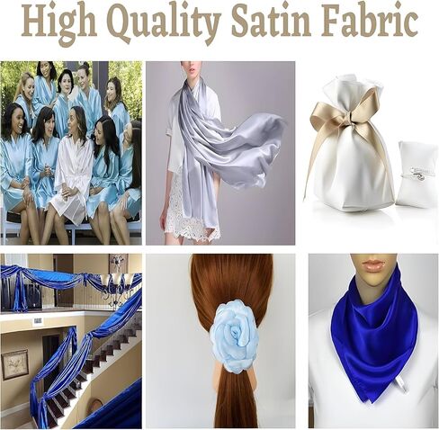 قماش Fynite 2 ياردة من الساتان Charmeuse | 2 ياردة | عرض 44 بوصة | قماش ساتان حريري لامع | ديكورات أزياء فستان الزفاف - بورجوندي in Kuwait