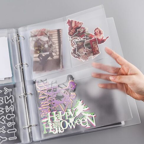 Briartw 1 A4 Die Storage Book Binder and 20 Inserts Set,Page Protectors Pockets Inserts with One and Three Pockets for Storage Craft Supplies,Cardstock,Sticker,Stamp,Cutting Dies,Stencil in Kuwait