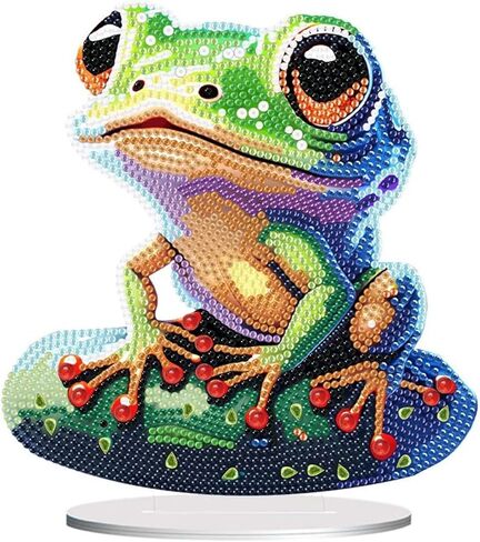ARTopet DIY Diamond Desktop Ornament Special Shaped Crystal Frog Diamond Art Painting Tabletop Ornaments Single Sided Diamond Home Decor in Saudi Arabia