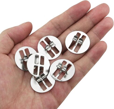 مشبك فتيل خشبي ZZLZX 80 قطعة قاعدة فتيل شمعة معدنية، علامات تبويب فتيل الشمعة للشموع in Kuwait