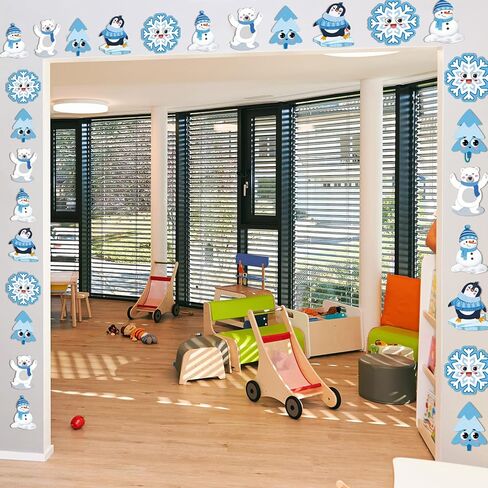 80 قطعة من لوحة الإعلانات الورقية الشتوية لمرحلة ما قبل المدرسة لتزيين لوحة الإعلانات الورقية لمرحلة ما قبل المدرسة وديكورات الفصول الدراسية في مرحلة ما قبل المدرسة ومستلزمات مدرسي العودة إلى المدرسة وقصاصات الفصل الدراسي (الشتاء) in Kuwait