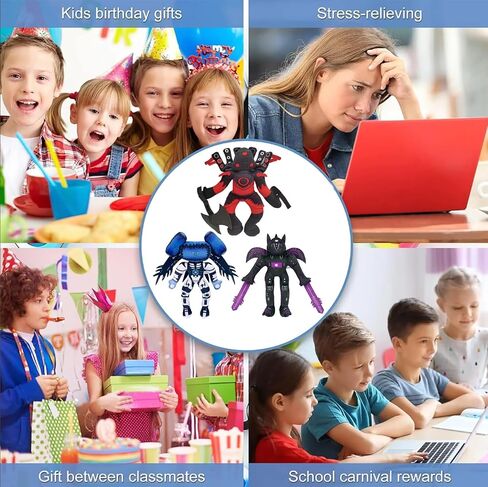 ألعاب المرحاض القطيفة، قطيفة رجل التلفزيون الأزرق، لعبة جحيم المتحدث رؤساء القطيفة، للمعجبين والأصدقاء هدايا دمية الحيوانات المحشوة بشكل جميل (4 قطع - ج) in Saudi Arabia
