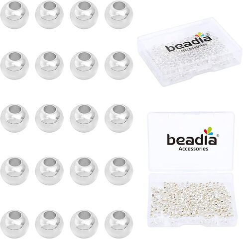Silver Plated Round Spacer Beads 3mm 300pcs for Jewelry Making Findings Non Tarnish in Kuwait