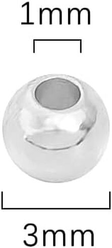 Silver Plated Round Spacer Beads 3mm 300pcs for Jewelry Making Findings Non Tarnish in Kuwait