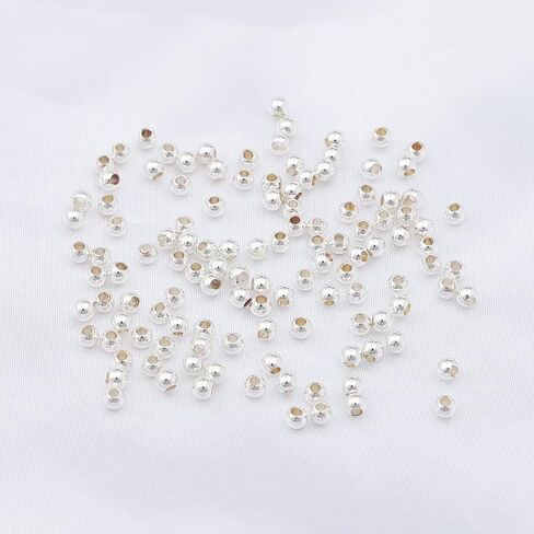 Silver Plated Round Spacer Beads 3mm 300pcs for Jewelry Making Findings Non Tarnish in Kuwait
